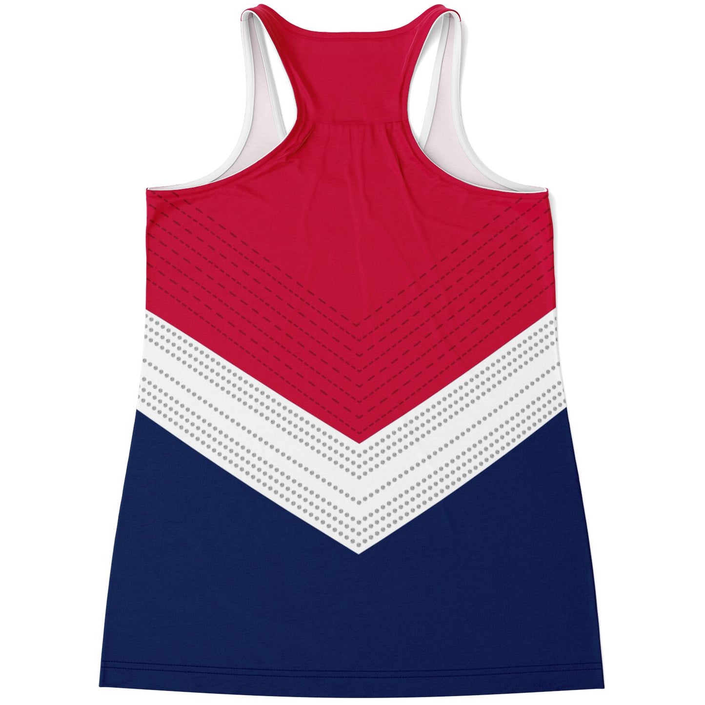 USA 2021 Olympic Gymnastics Inspired Red, White, Blue Racerback Top