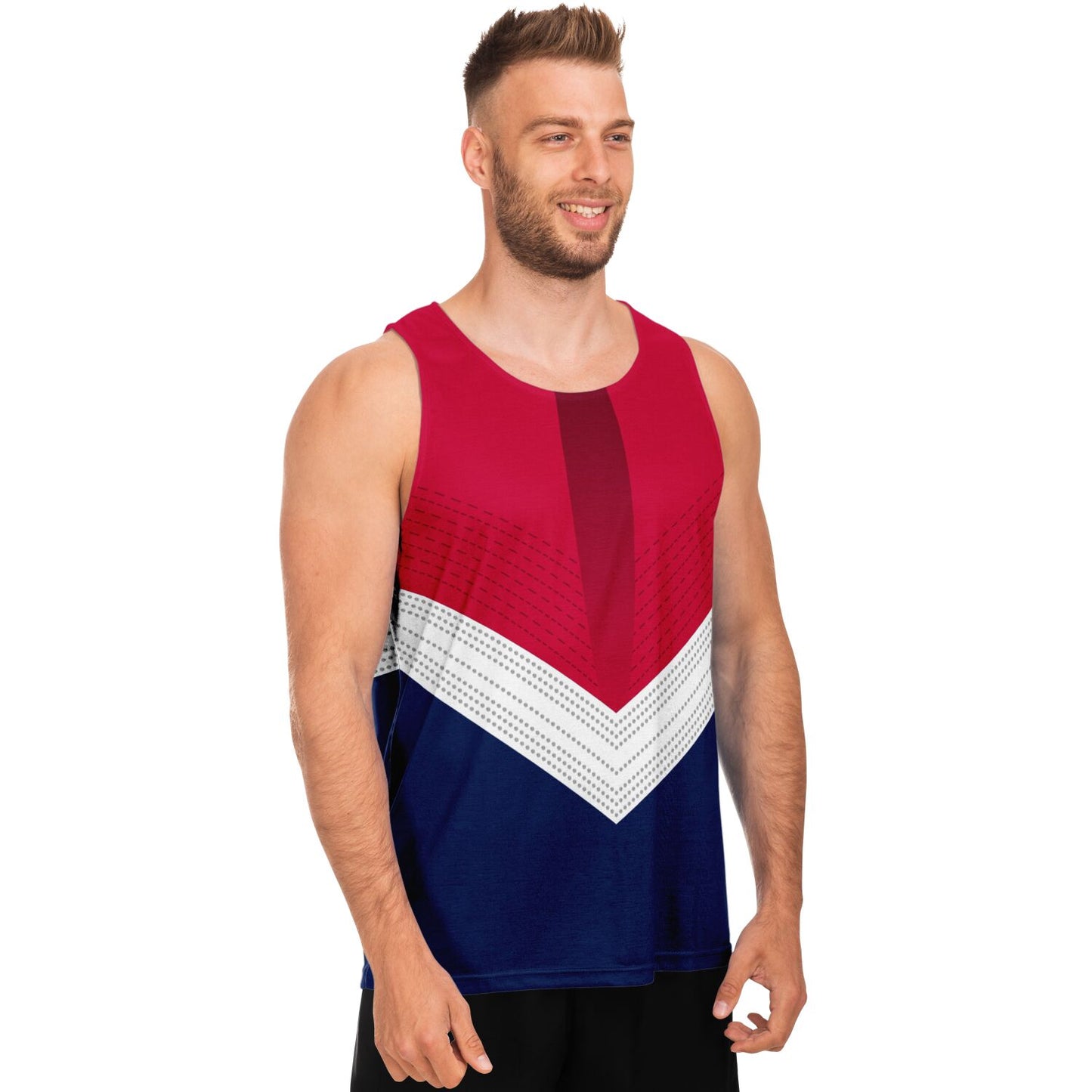 USA 2021 Olympic Gymnastics Inspired Red, White, Blue Unisex Tank Top